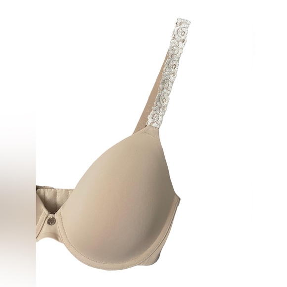 Natori BUNDLE Pure Luxe Underwire T-Shirt Bra Tan and Burgundy EUC Size 32D - Picture 9 of 16